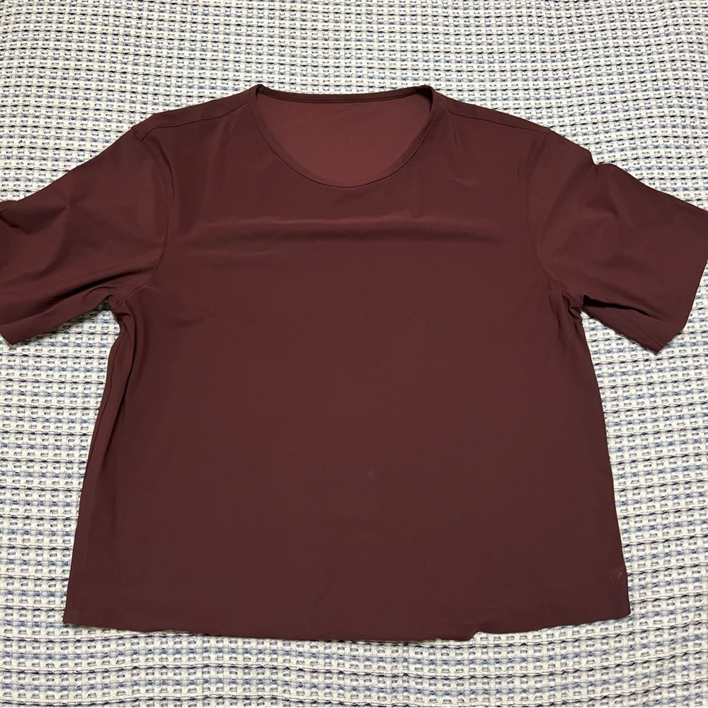 Lululemon Lab Bordeaux Cropped Short Sleeve